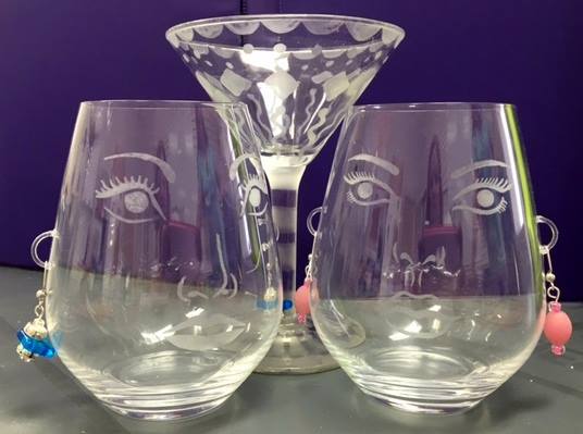 Create & Sip Art Social with Duclos - Etched Wine Glasses – Visual Arts  Center