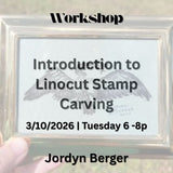 Workshop with Berger | INTRO TO LINOCUT STAMP CARVING | 1 Day
