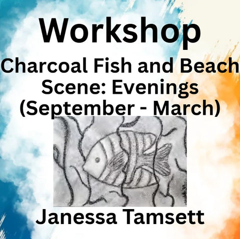 Workshop with Tamsett | Charcoal Fish and Beach Scene | Evenings