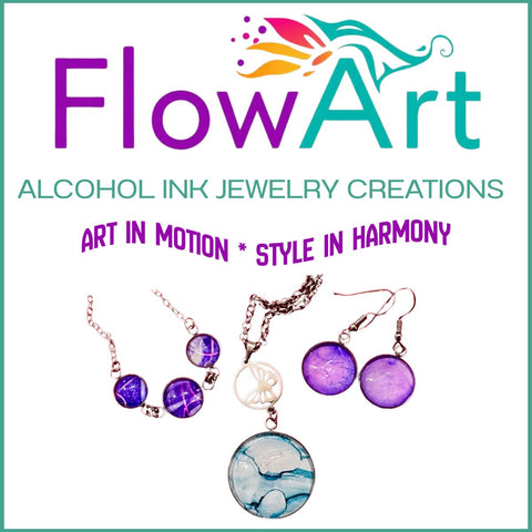 Art Social with Walker & Priess | FLOWART: ALCOHOL INK JEWELRY CREATIONS