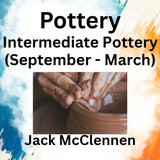 Pottery with McClennen | INTERMEDIATE POTTERY WHEEL THROWING: PROJECT-BASED POTTERY (Sept - March)