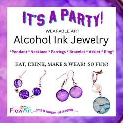 Art Social with Walker & Priess | ALCOHOL INK JEWELRY WEARABLE ART