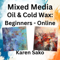 Draw & Paint with Sako | OIL + COLD WAX FOR BEGINNERS | ONLINE