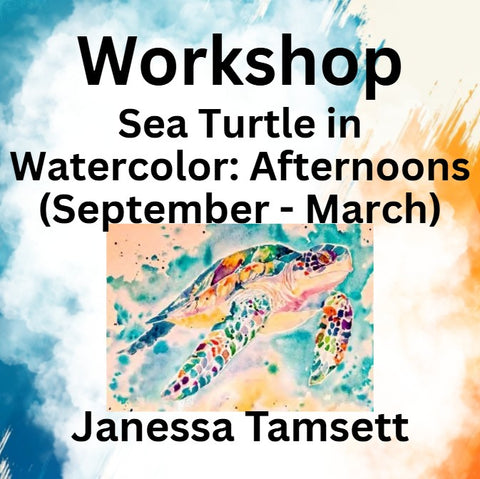 Workshop with Tamsett | Sea Turtle in Watercolor | Afternoons