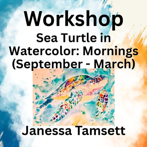 Workshop with Tamsett | Sea Turtle in Watercolor | Mornings