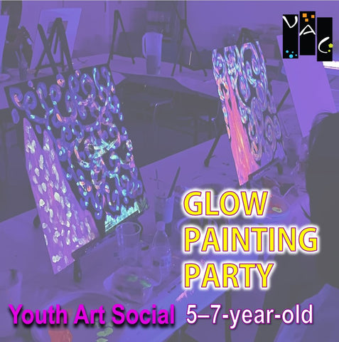 Create & Sip Youth Art Social 5–7-year-old- GLOW PAINT PARTY