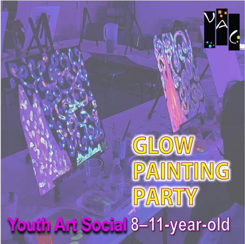 Create & Sip Youth Art Social 8-11-year-old- GLOW PAINT PARTY