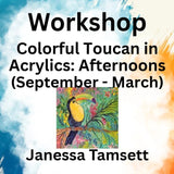 Workshop with Tamsett | Colorful Toucan in Acrylic | Afternoon