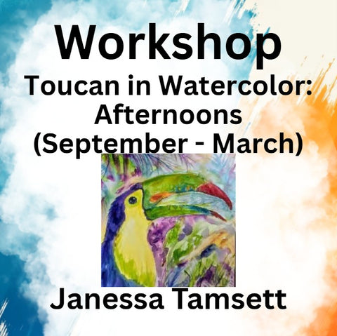 Workshop with Tamsett | Toucan in Watercolor | Afternoons