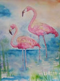 Workshop with Tamsett | Flamingo Watercolor | Mornings