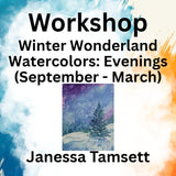 Workshop with Tamsett | Winter Wonderland Watercolors | Evenings