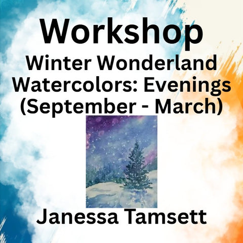 Workshop with Tamsett | Winter Wonderland Watercolors | Evenings