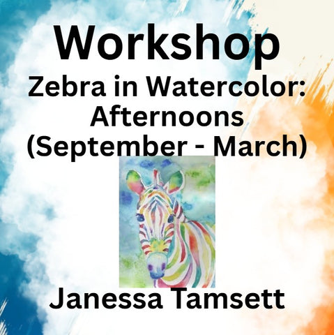 Workshop with Tamsett | Zebra in Watercolor | Afternoon