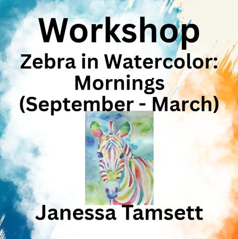 Workshop with Tamsett | Zebra in Watercolor | Morning